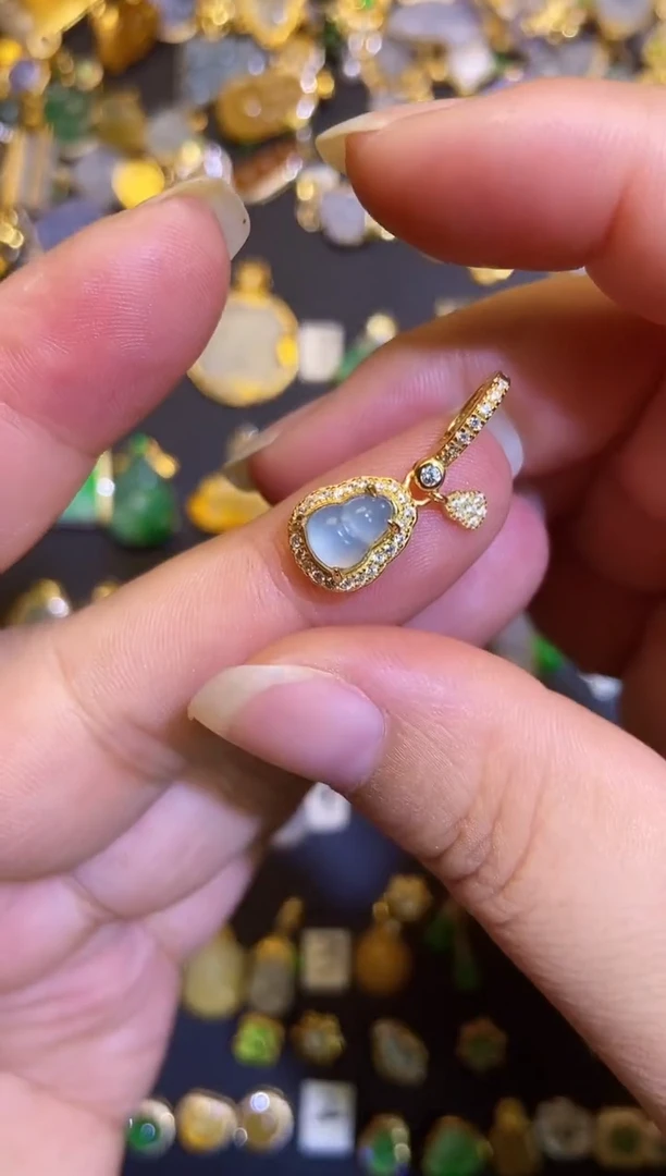 吊坠(不含链)银S925镶嵌翡翠1