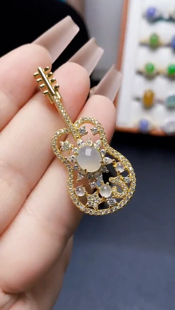 银S925镶嵌戒指翡翠0090