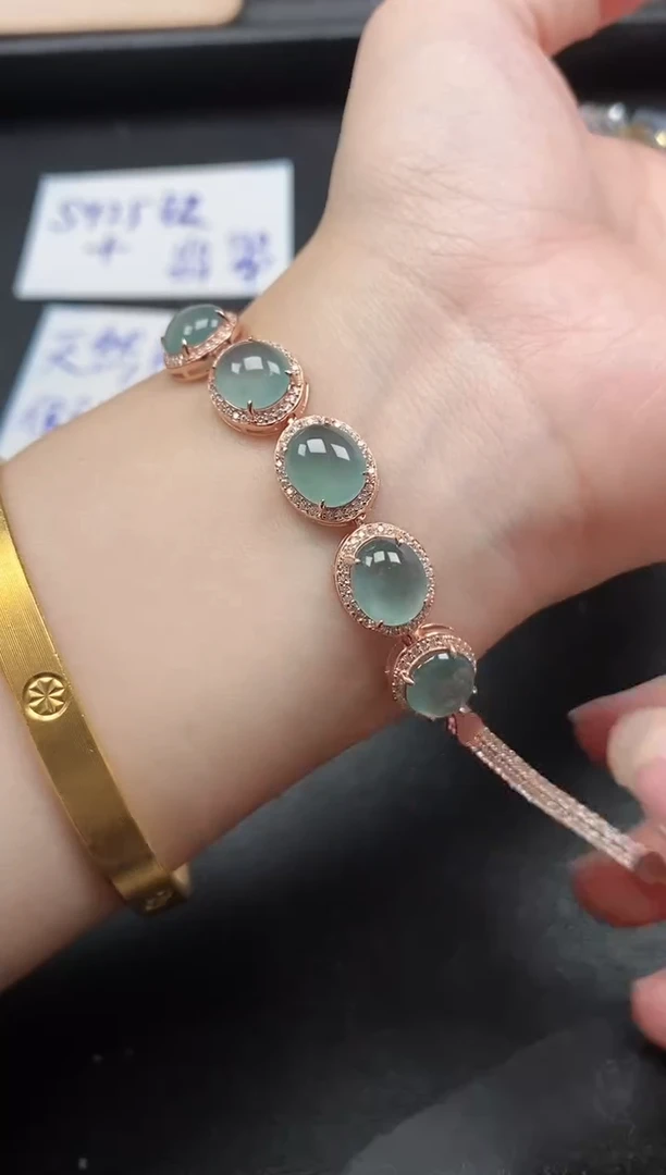 翡翠戒指银S925镶嵌51511-16