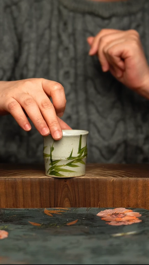 杯釉下彩手工手绘同款陶器