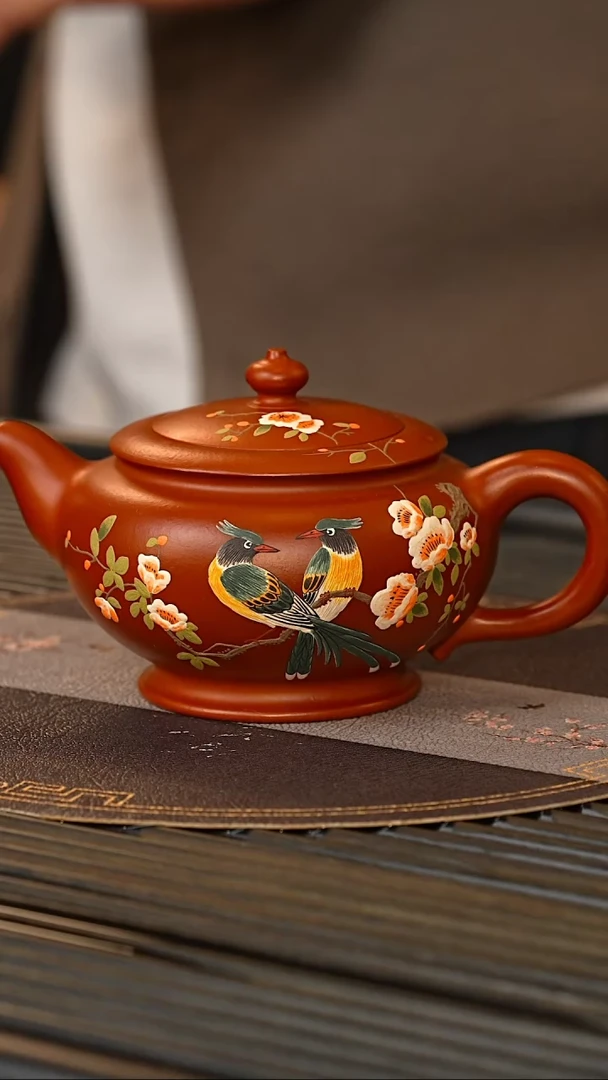 【闪购商品】紫砂茶壶YJB 大红袍 扁笑樱