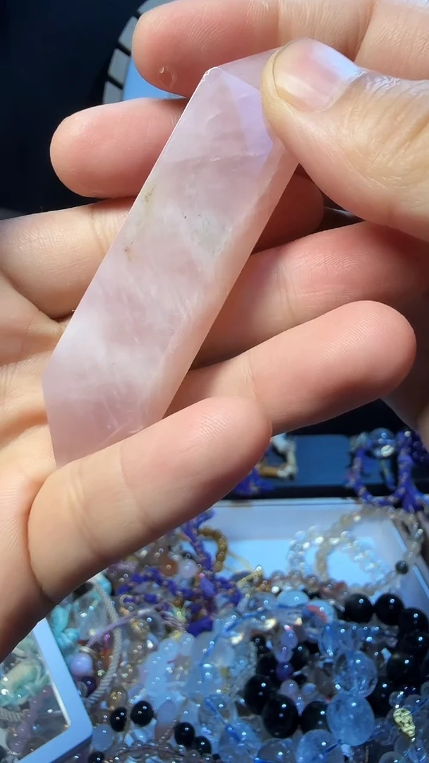 水晶摆件未镶嵌天然芙蓉石柱