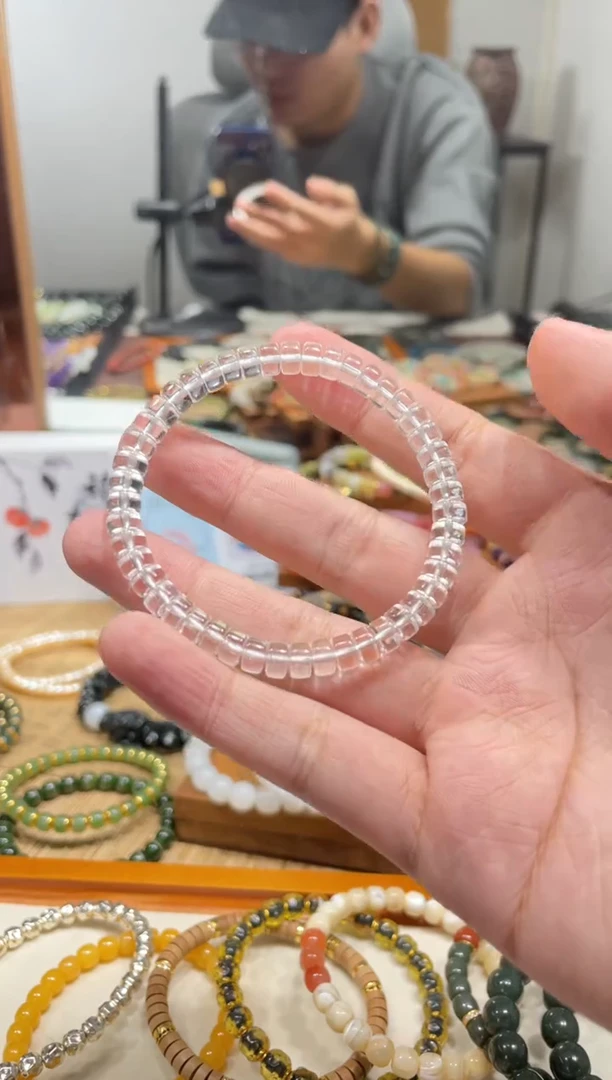 未镶嵌手串水晶6mm白水晶手串素圈