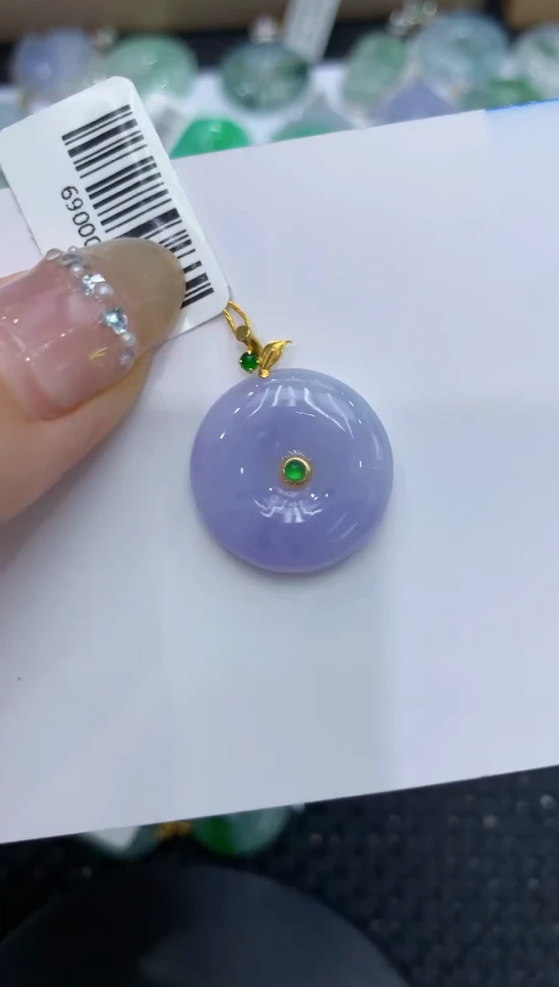 【闪购商品】翡翠颈饰18K金镶嵌222222222