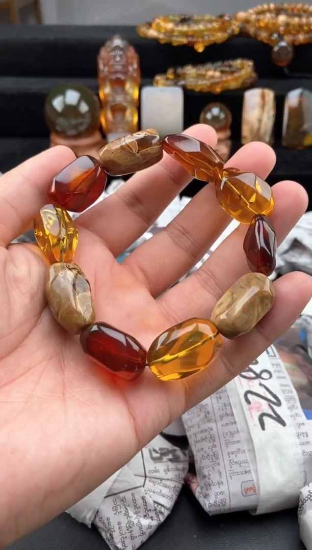 【闪购商品】琥珀手链未镶嵌多宝随形手串