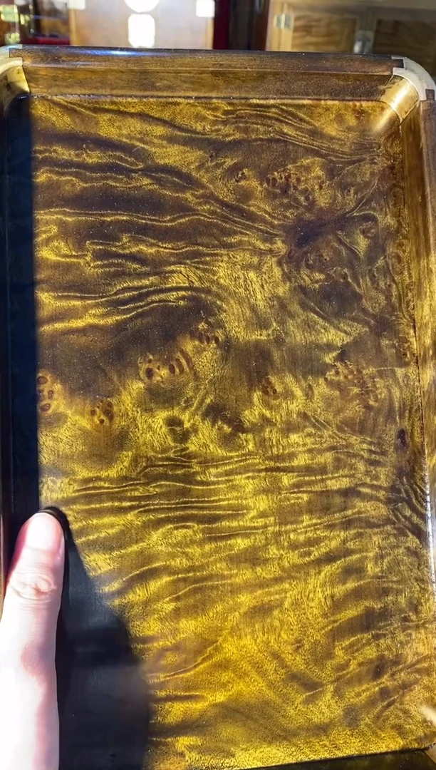 【闪购商品】金丝楠木艺阴沉文承盘F1