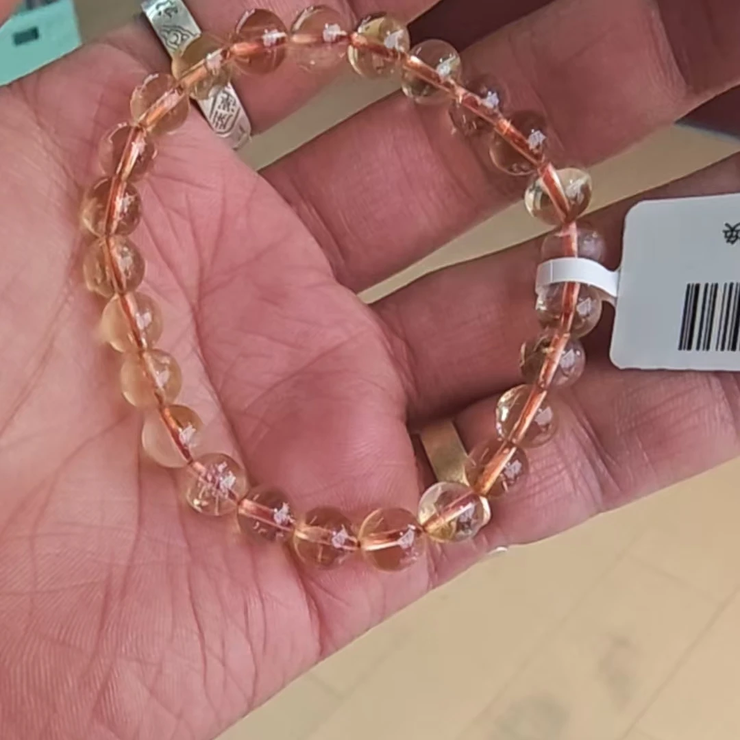 7-8mm黄水晶手串多样性发一JD203