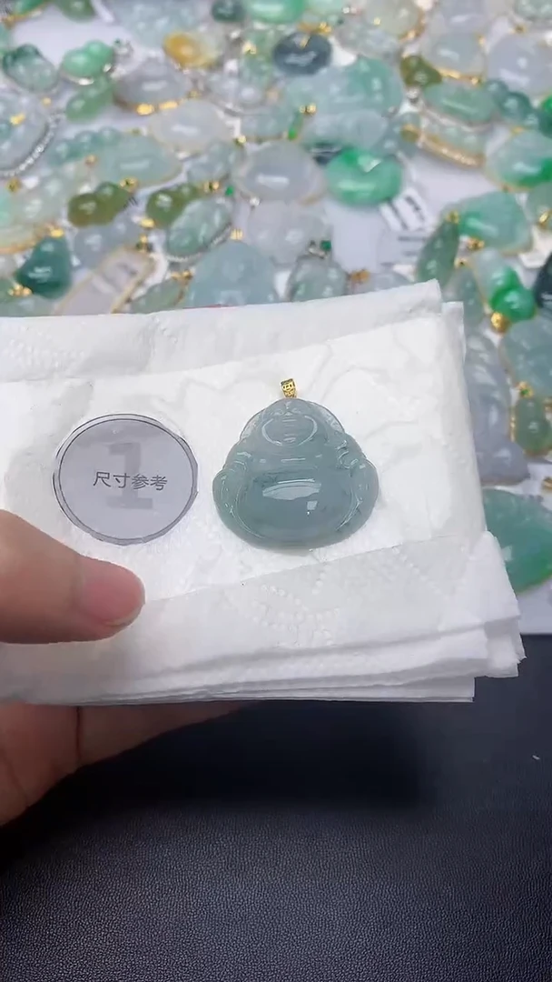 颈饰银S925镀金镶嵌翡翠天然缅甸A货百元以上9元证书费自理