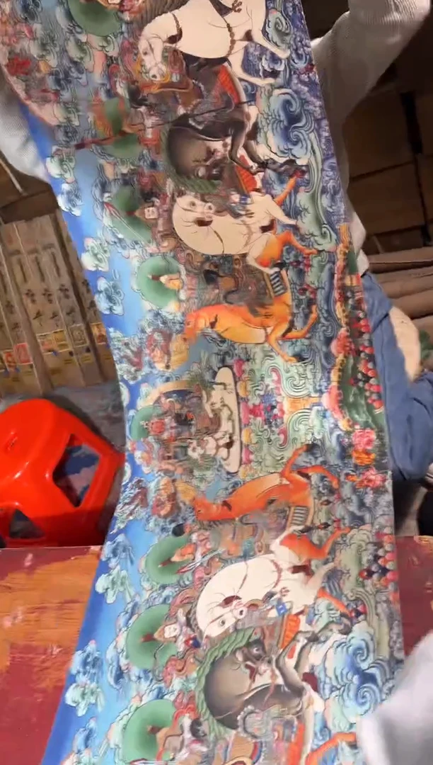 卷轴画龙妹的唐卡tk16