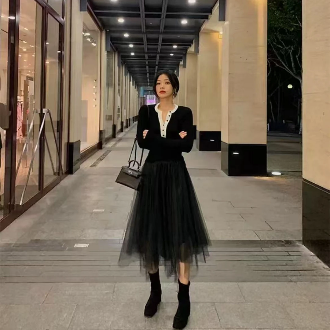 【2215】M-2 网纱半身裙女款爆款欧若风舞春季A纱裙半身裙