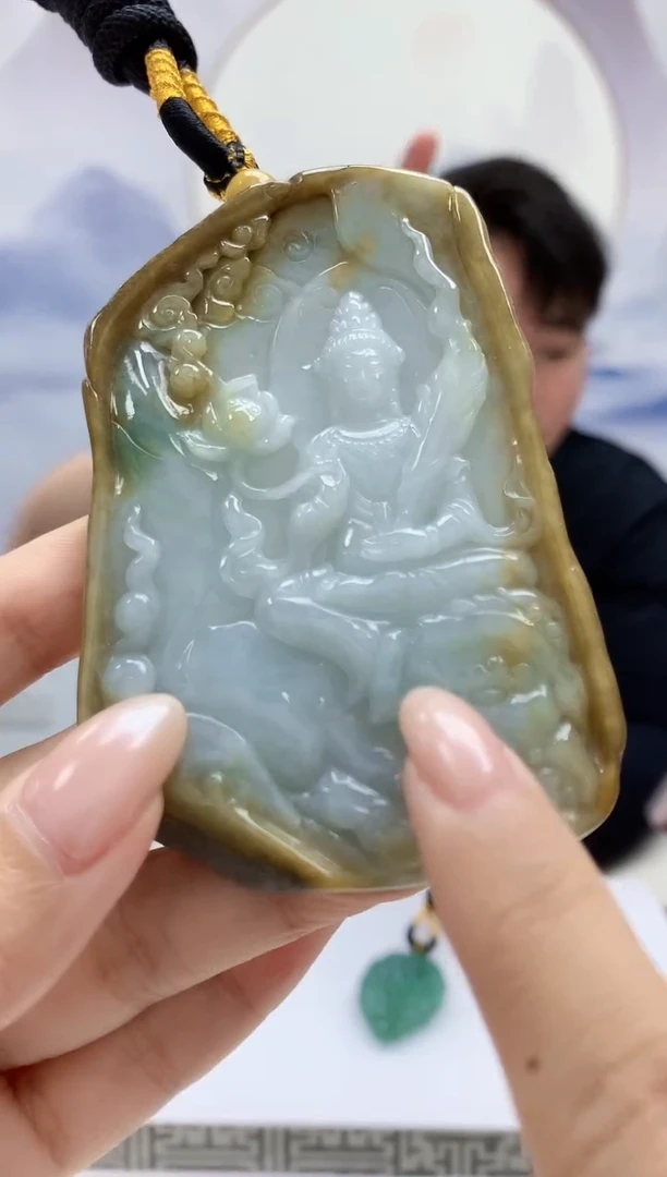 未镶嵌定制翡翠5060xx-毛货挂件40