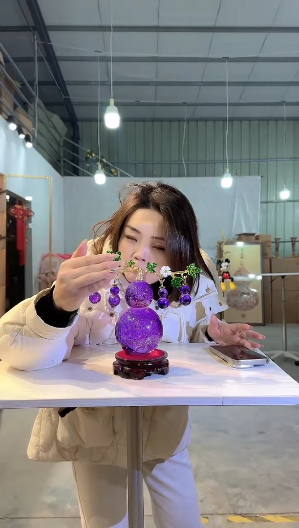 琉璃清宣花瓶花器W-早3