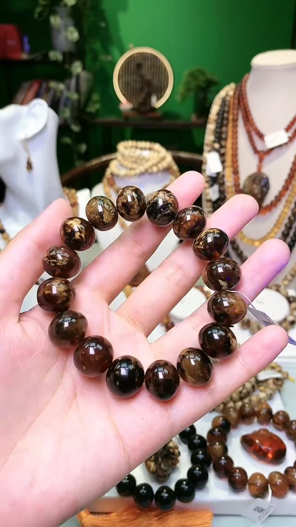 【闪购商品】琥珀裸石未镶嵌抚顺琥珀15＋血花蜡单圈