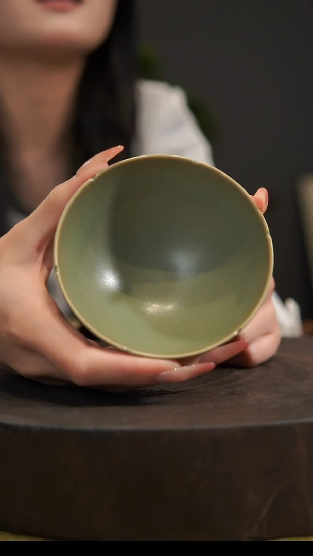 杯子汤****生葵口杯 汝州原产地  原矿老釉
