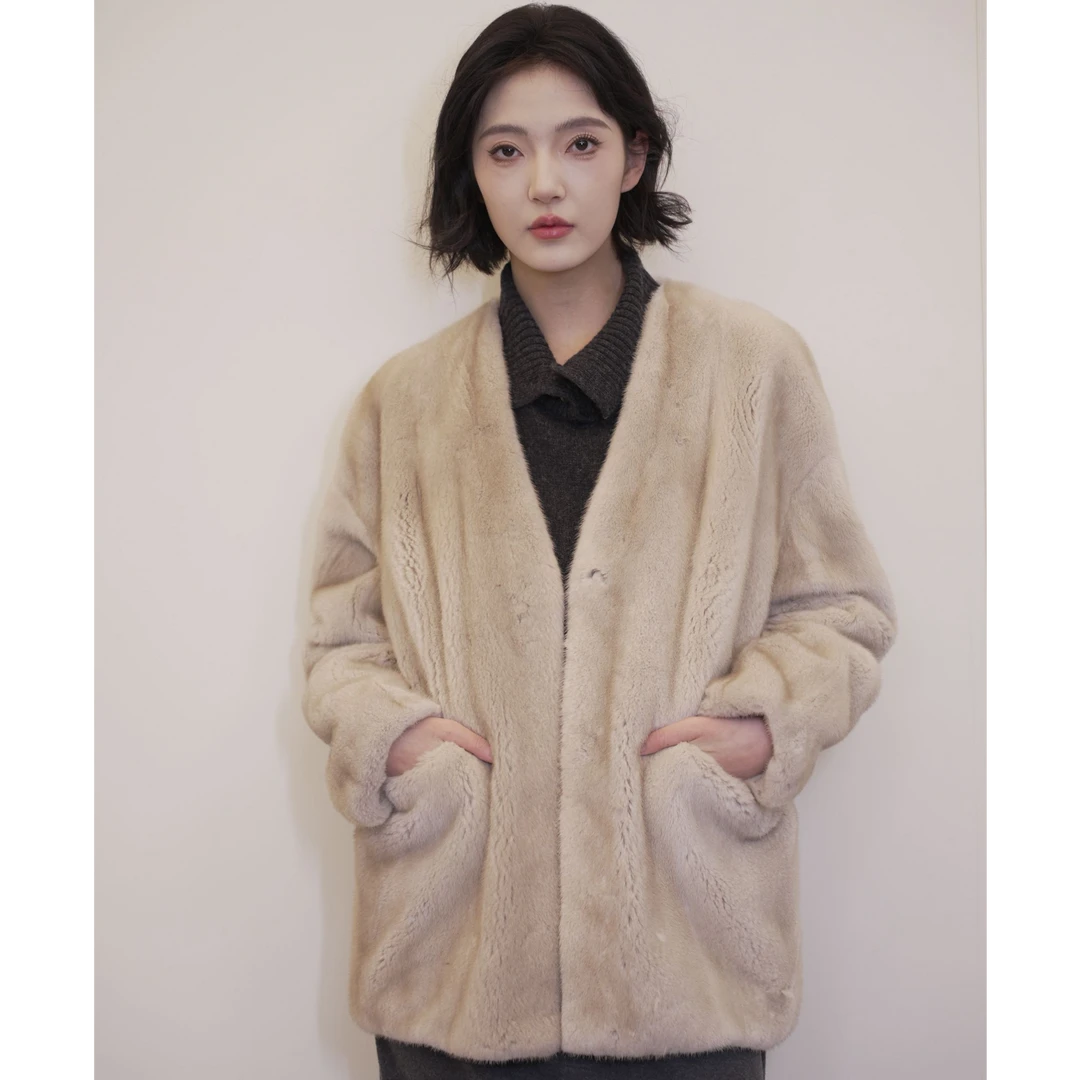 三期免息进口短二母貂紫标水光烟霞水貂外套女（23718）北欧传奇