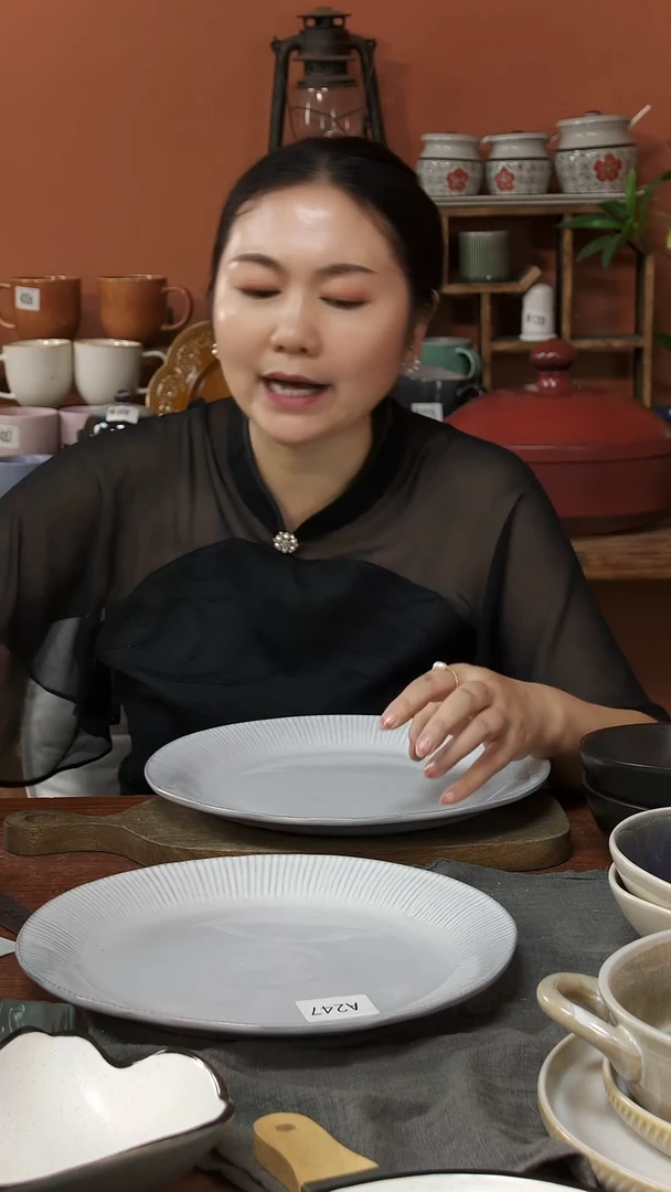 陶瓷A247陶瓷盘子2件套微瑕