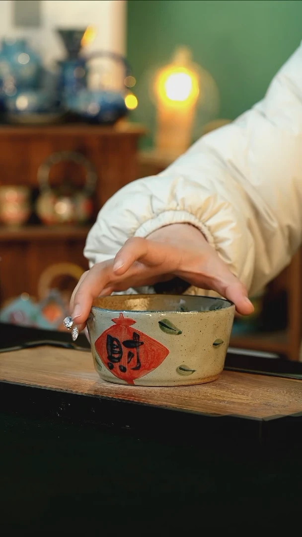 【闪购商品】杯手绘心瓷陶瓷浮力