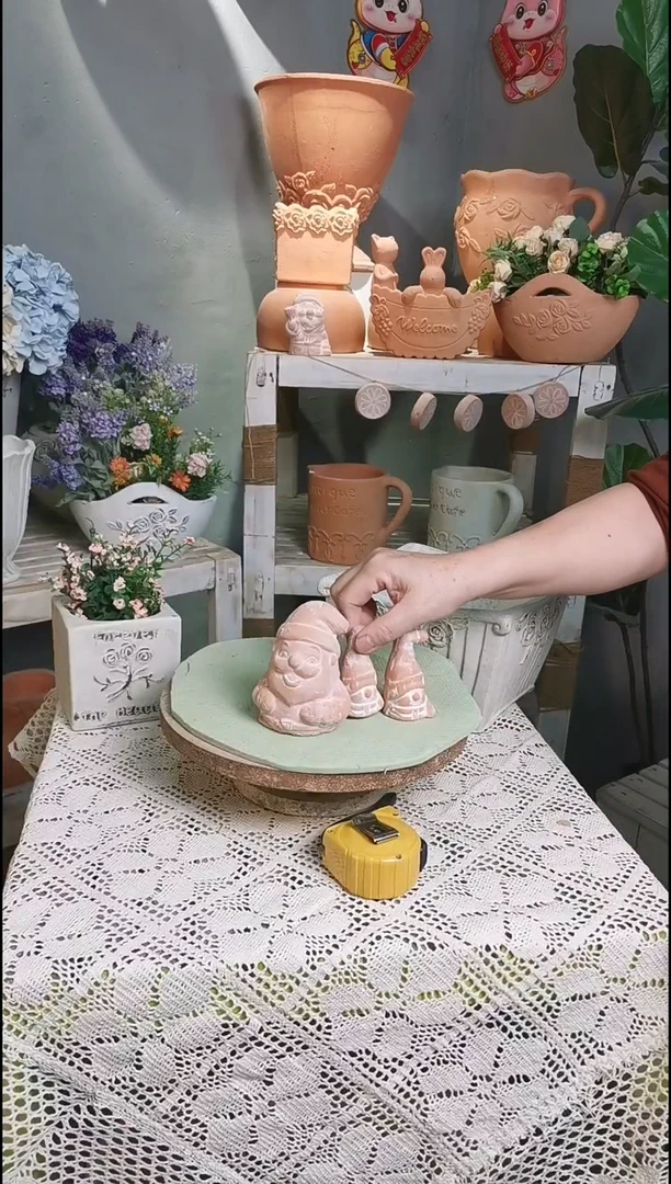 【闪购商品】红陶圣诞老人 微笑老人