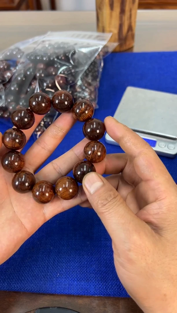 手串/手链黄花梨/降香黄檀2.0紫油梨水波纹