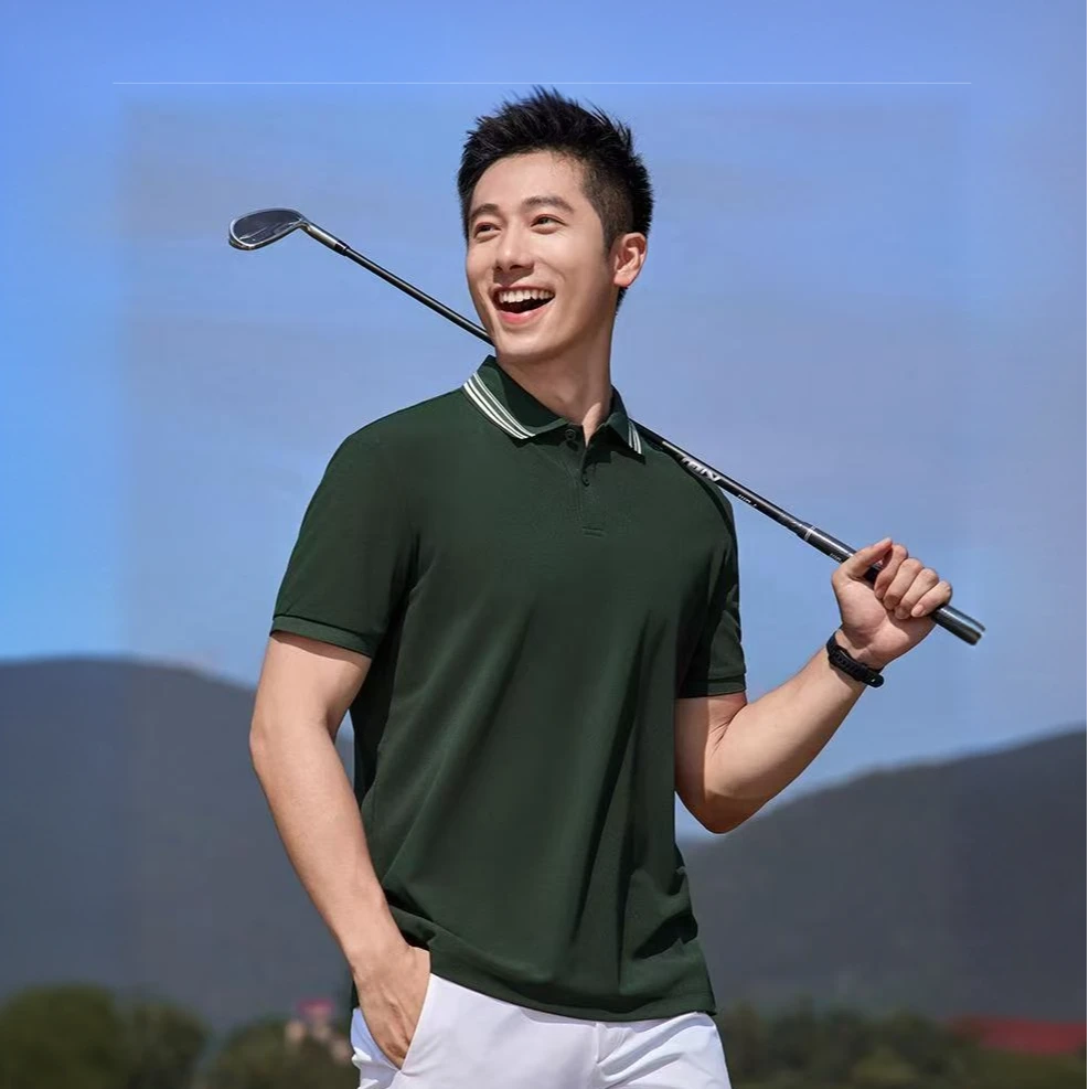 速干冰爽轻盈亲肤男POLO衫夏新男翻领T恤防晒防紫外线运动POLO衫