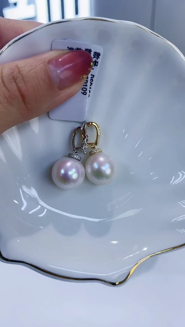 吊坠(赠链)银S925镶嵌淡水珍珠Y淡水吊坠13-14多样性发一