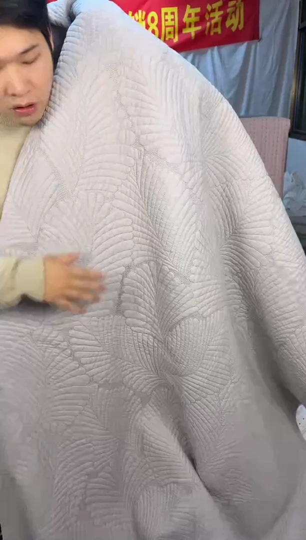 棉芭蕉叶水泥灰220*240单床盖