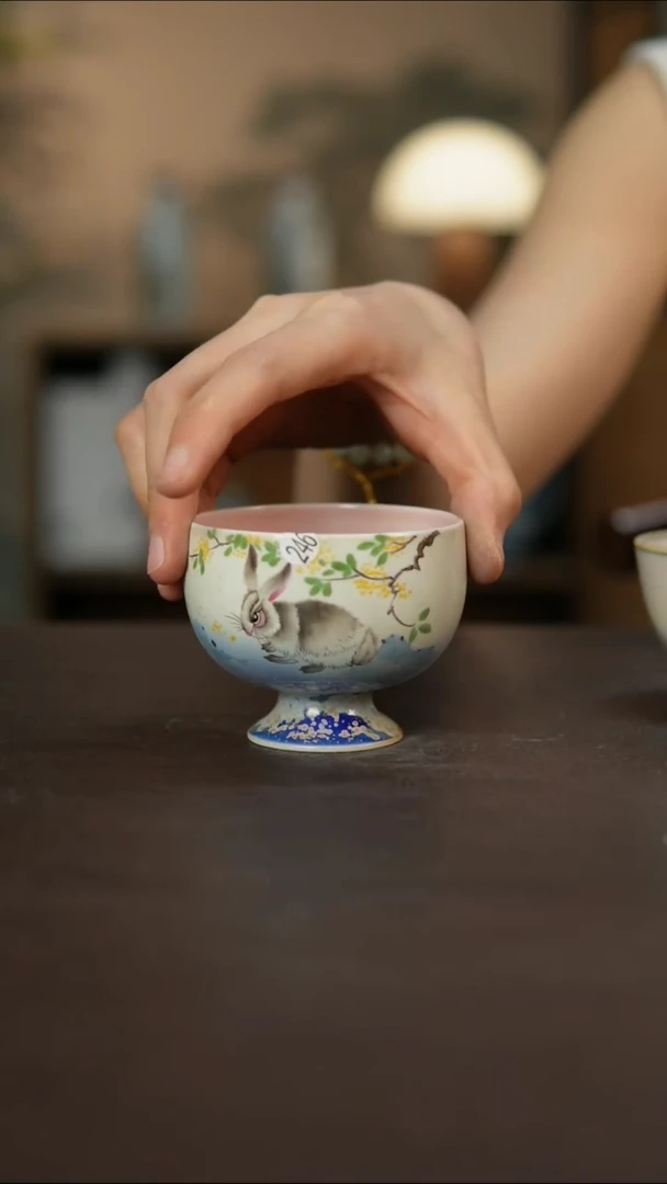 杯景德镇陶瓷杯碗柴烧多人微瑕