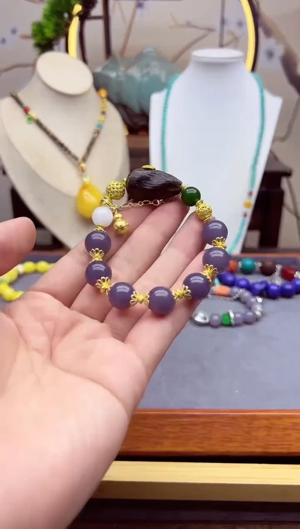 【闪购商品】和田玉（糖玉）手链银S925镶嵌s227`