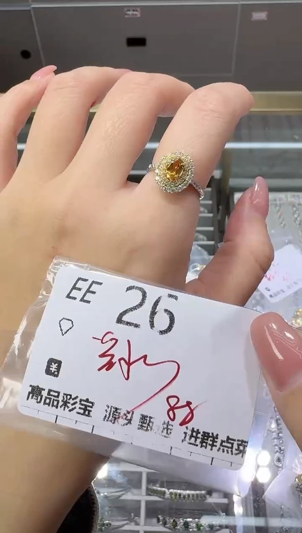 【闪购商品】水晶戒指银S925镶嵌多样性发一EE26