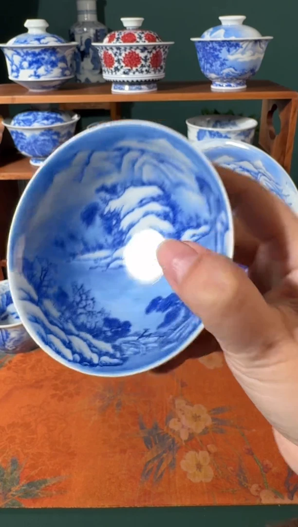 【闪购商品】杯云山片玉内外满绘雪景