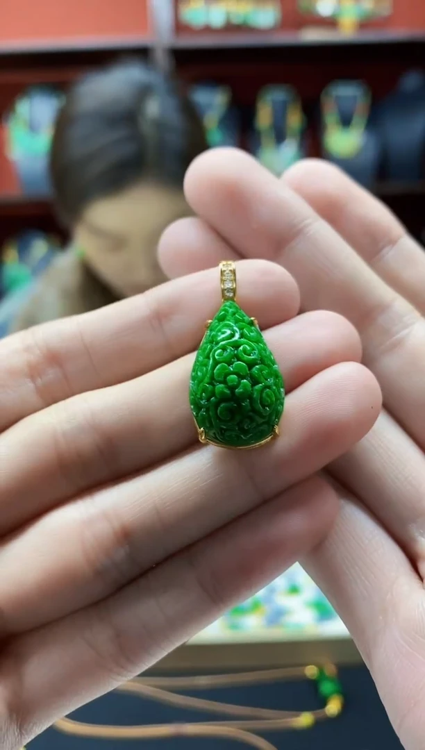 颈饰未镶嵌翡翠翡翠吊坠-56