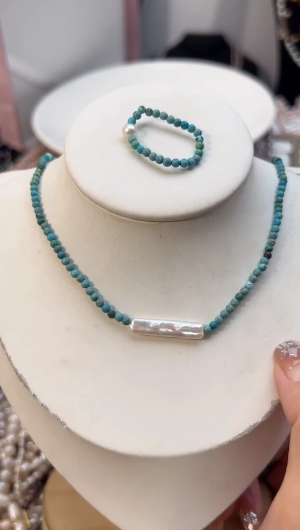 未镶嵌淡水珍珠13项链（戒指）diy款（一条）