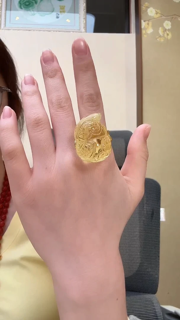 未镶嵌琥珀戒指戒指