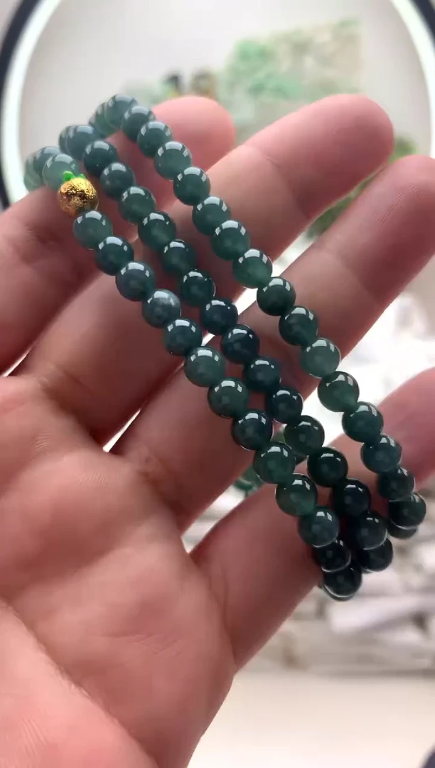 颈饰未镶嵌翡翠珠链