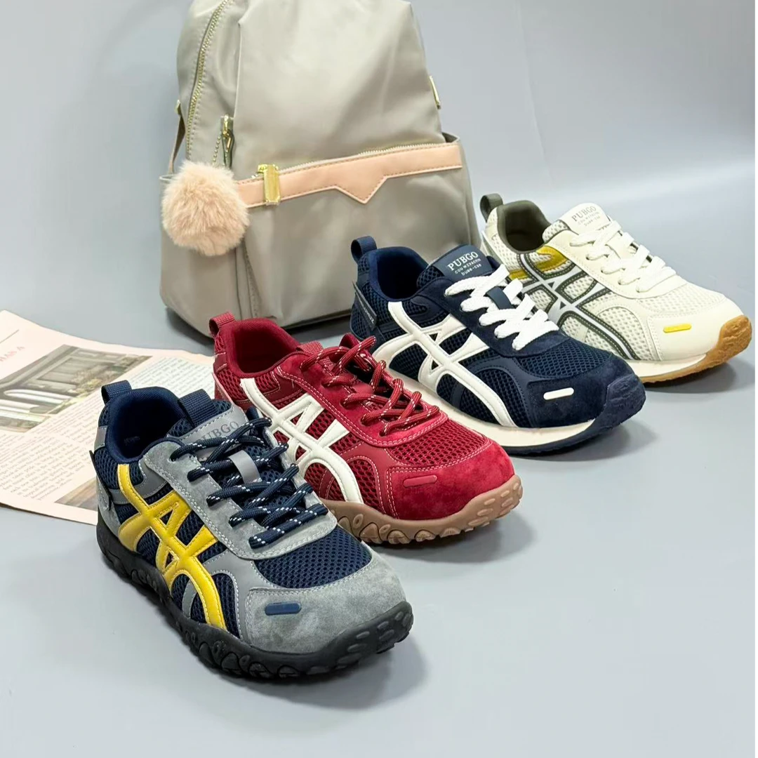 秋季百搭时尚阿甘鞋厚底网面舒适复古休闲鞋潮鞋