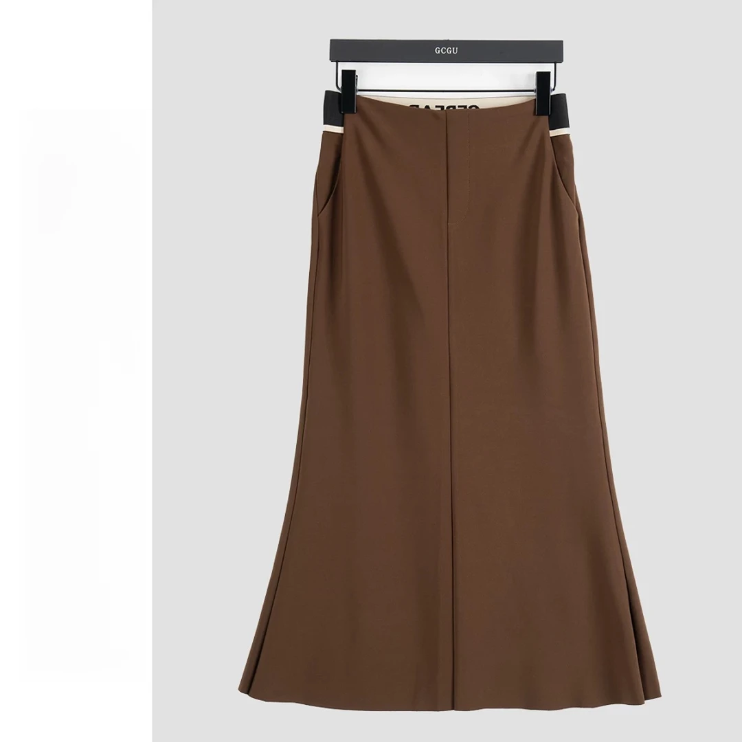 D30765南油爆款百搭大摆半身裙