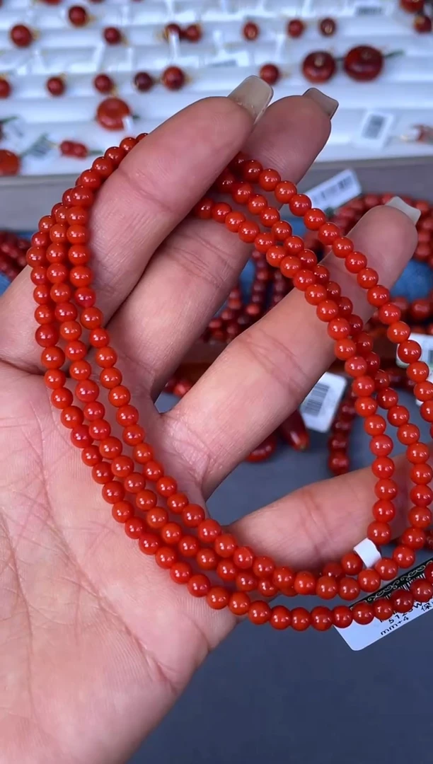 未镶嵌手串南红玛瑙N27保山料原矿柿子锦多圈
