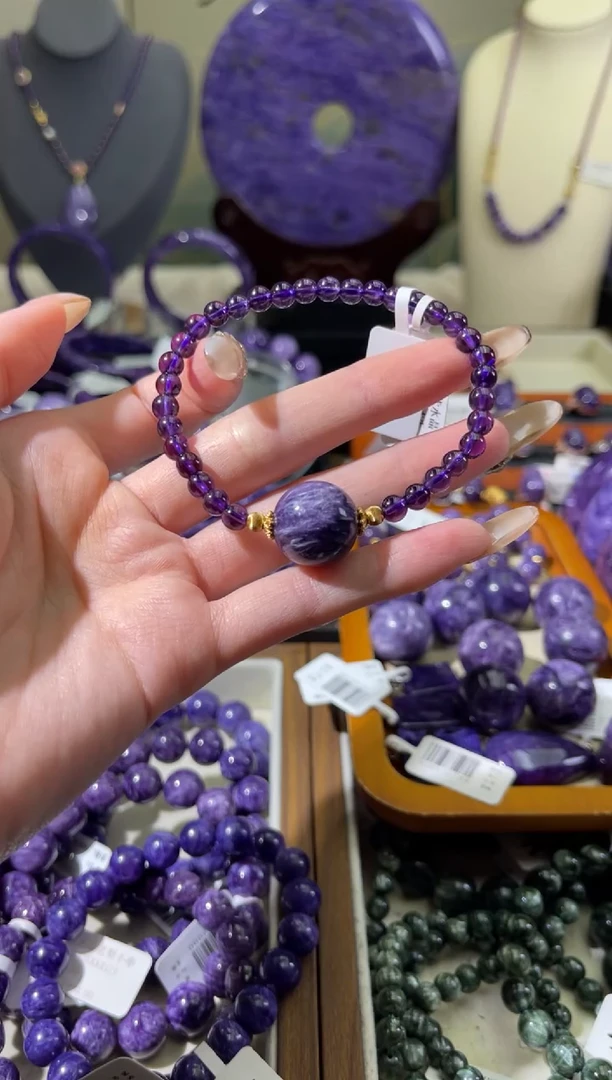 未镶嵌查罗石（紫龙晶）珠串5/16