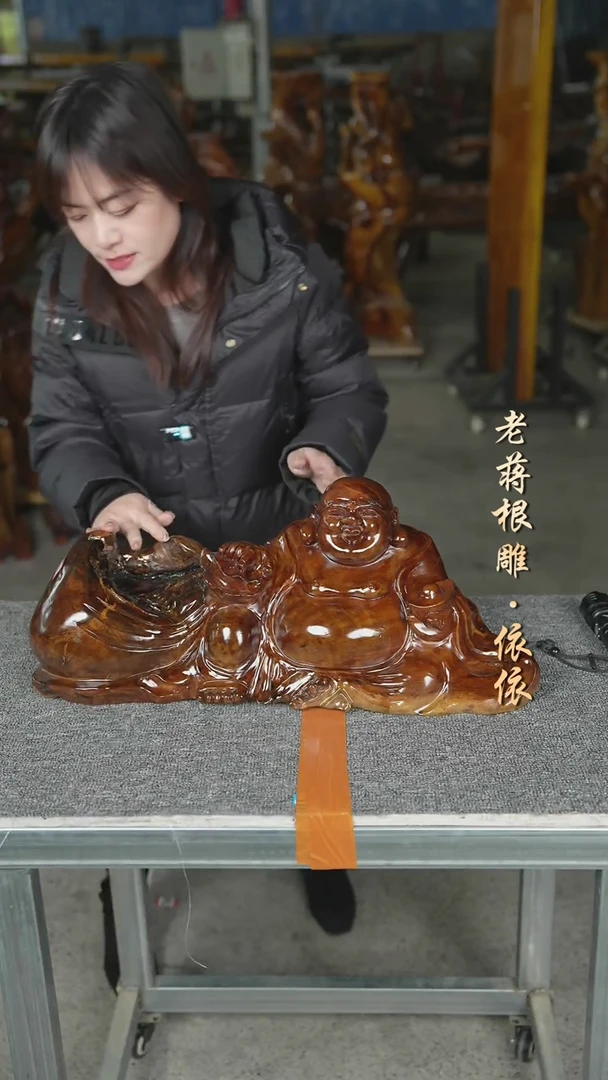 大叶金丝楠佛摆件60-20-26