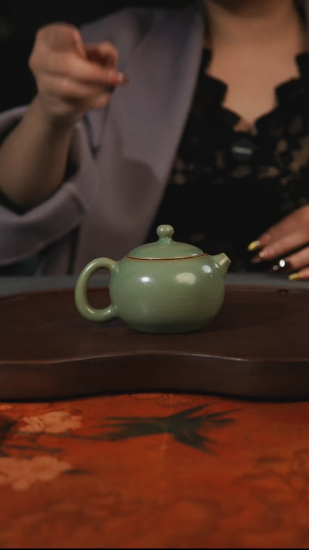 杯子瓷似**痕汝州原产地原矿仿古老釉q西施