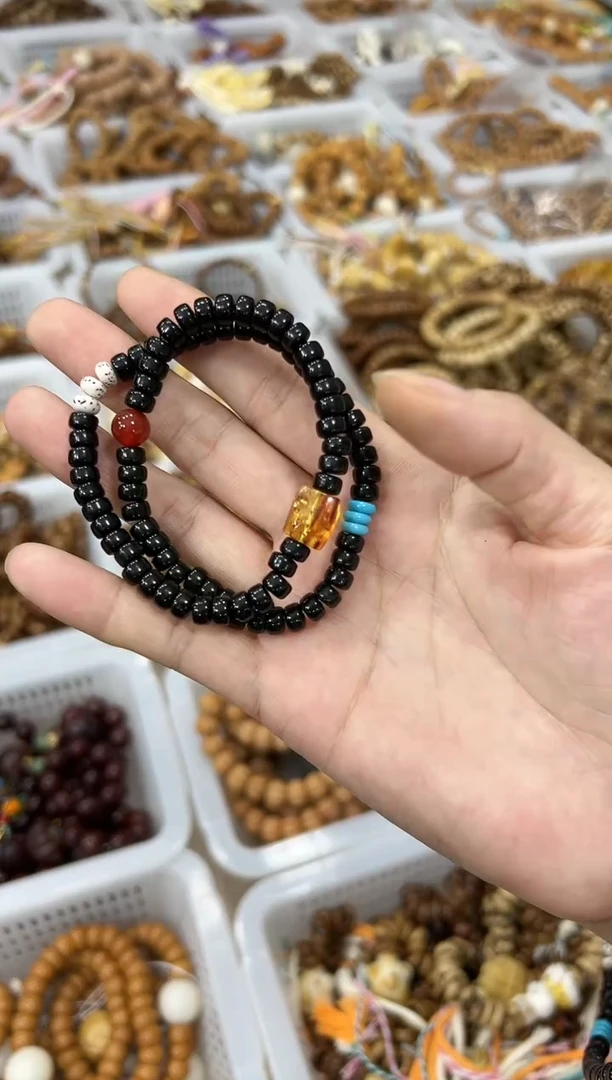 手串椰蒂卡6mm椰蒂 双圈叠戴 手持