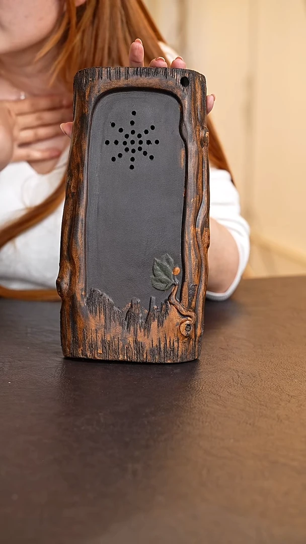 方形树桩紫砂壶承干泡