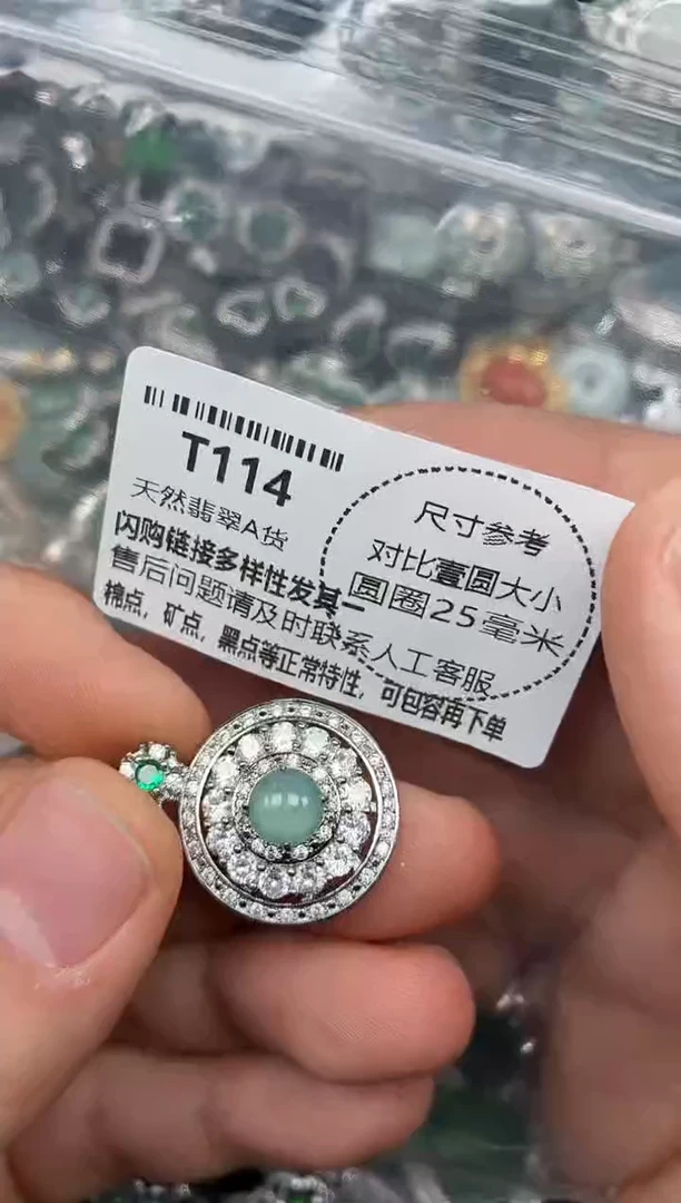 颈饰未镶嵌翡翠T114吊坠