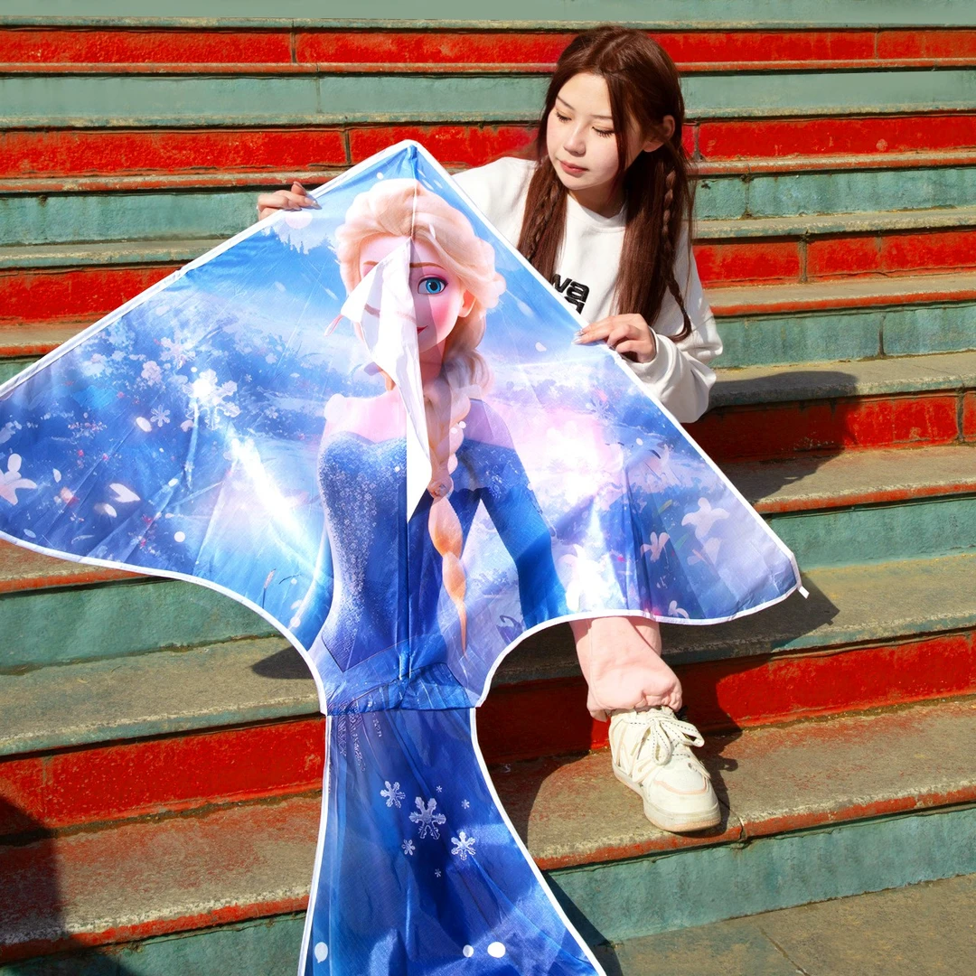 【冰雪爱莎】2025新款公主卡通微风起飞风筝