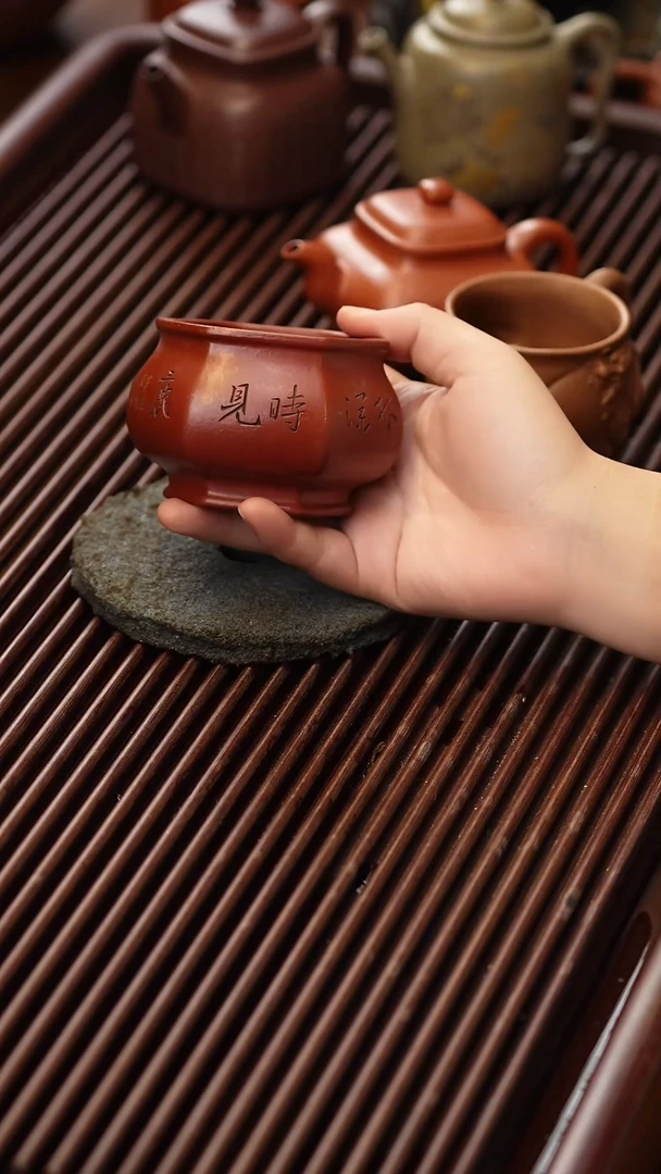 茶杯紫砂非遗茶器-林深时见鹿