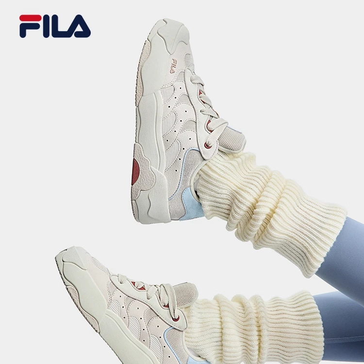 FILA斐乐【蛋包鞋】爆款流光风透气百搭舒适增高板鞋F12W542203F