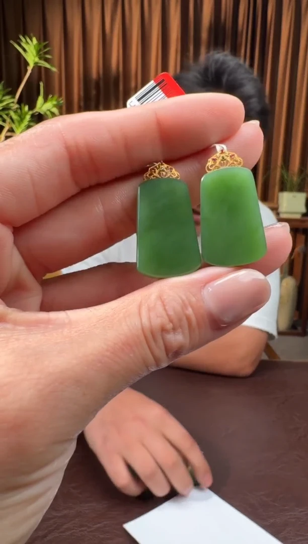 颈饰18K金镶嵌和田玉14康康9.2多样性拍一发一