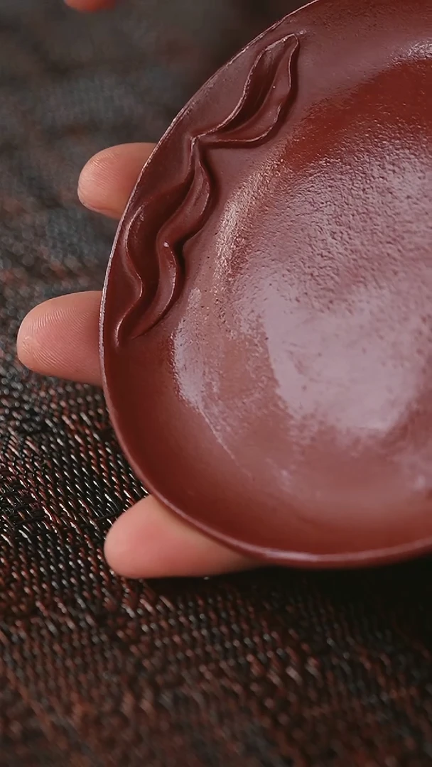 【闪购商品】紫砂茶宠 寿桃壶承 原矿紫砂茶宠