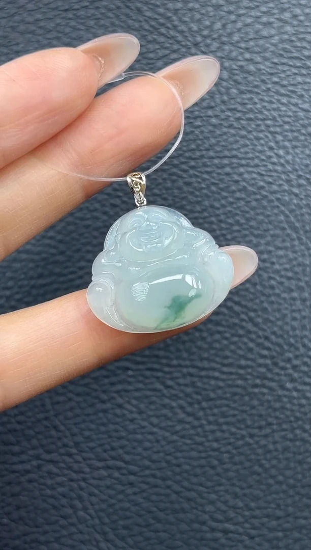 颈饰18K金镶嵌翡翠YM839-17 佛公