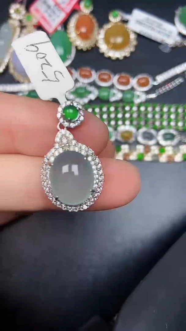 银S925镶嵌戒指翡翠3900